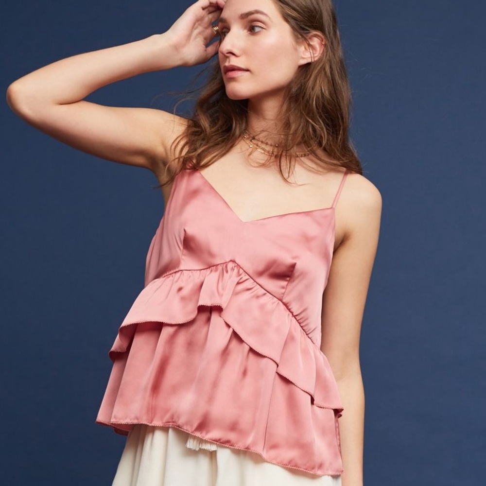 NWOT Anthropologie Maeve Harrison Ruffled Cami